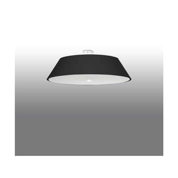 Lampada da soffitto nera con paralume in tessuto ø 70 cm Hektor - Sollux-image-2