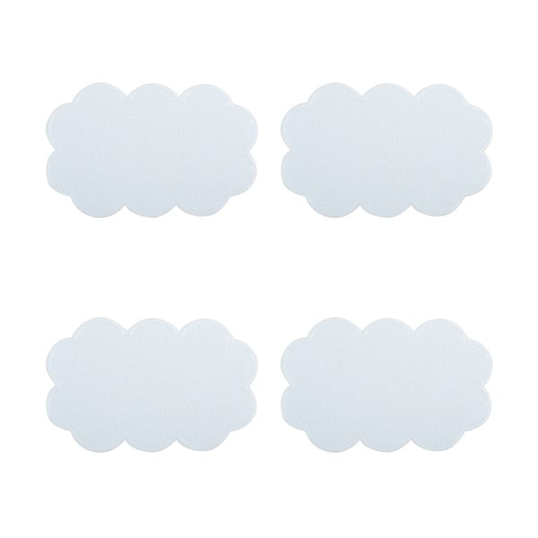 Set di tappetini antiscivolo per bambini 4 pz per la vasca 9x14,5 cm Nuages – MSV