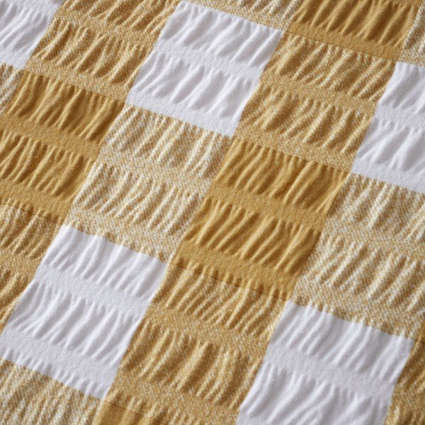 Biancheria da letto singola in flanella gialla 135x200 cm Gingham Check - Catherine Lansfield-image-4