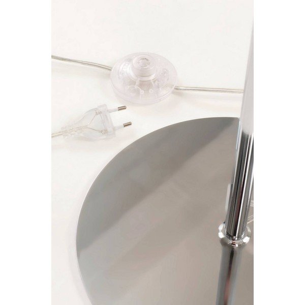 Lampada da terra bianca/color argento lucido in tessuto (altezza totale 150 cm) Pion – Jotex-image-4