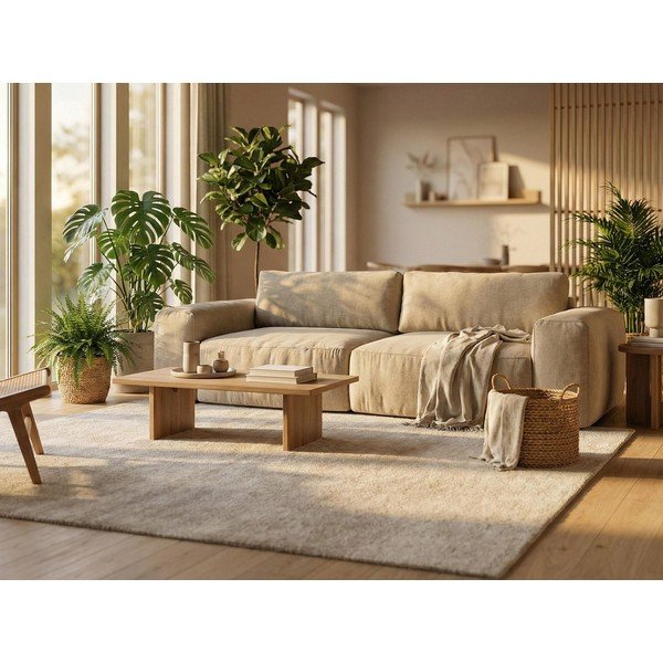 Poggiapiedi verde con rivestimento in ciniglia Kuki – Makamii-image-1