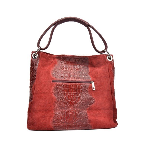 Borsa in pelle rossa Marsala - Luisa Vannini-image-1