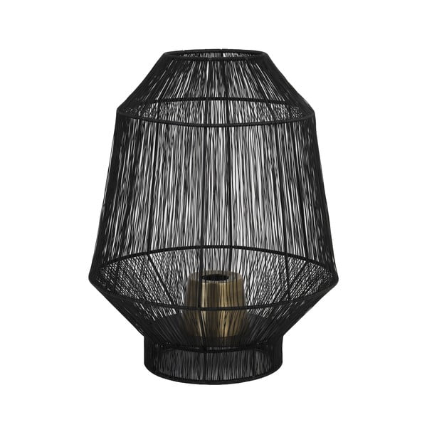 Lampada da tavolo nera (altezza 38 cm) Vitora - Light & Living