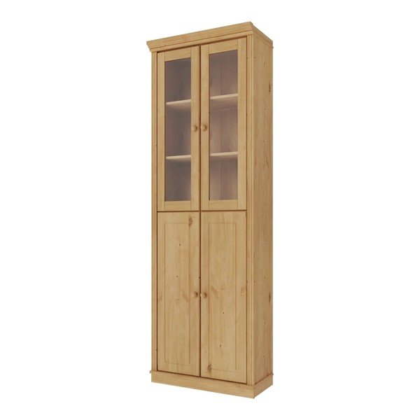 Vetrina colore naturale chiaro in pino massiccio 74x223x37 cm Anita – Støraa-image-3
