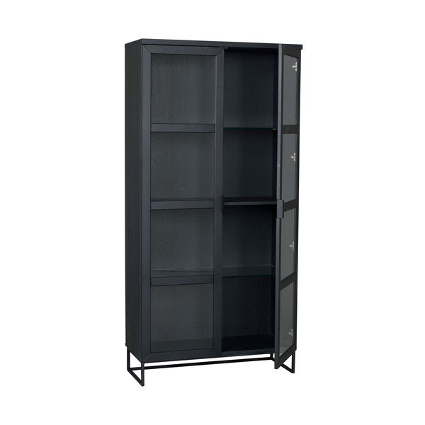 Vetrina in rovere nero 95x195 cm Everett - Rowico-image-3