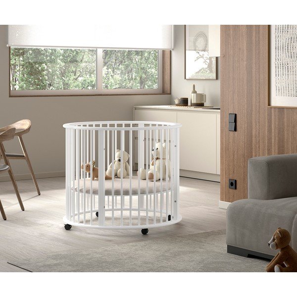 Lettino bianco in faggio massiccio 90x90 cm Dino – Vipack-image-1