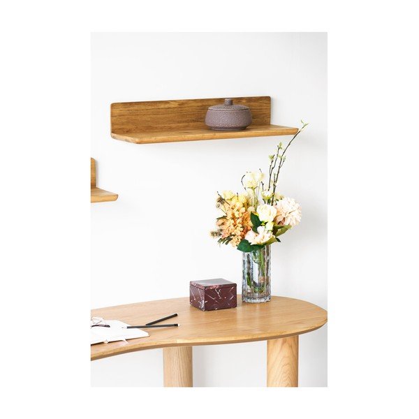 Mensola colore naturale chiaro in rovere massiccio 60 cm Salina – House Nordic-image-2