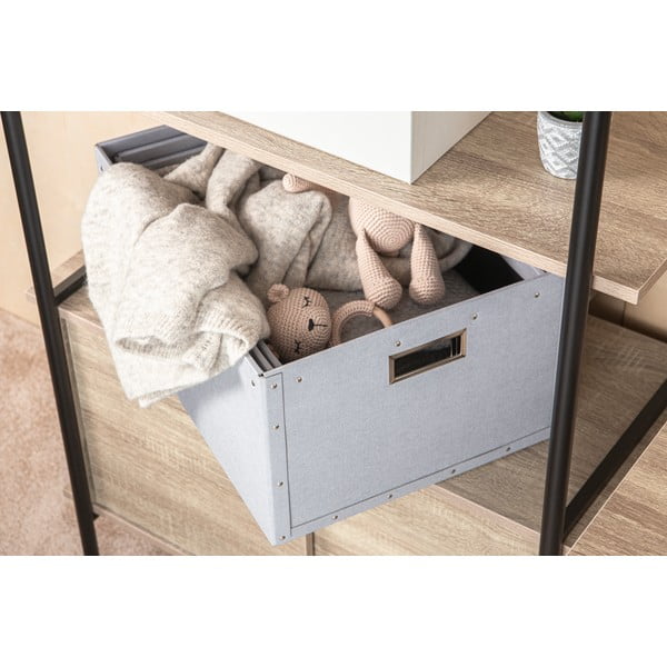Set di 3 scatole di cartone grigio chiaro Ture - Bigso Box of Sweden-image-2
