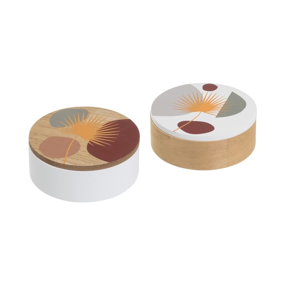 Scatole in set con coperchio/decorative 2 pz ø 17x6,5 cm – Casa Selección | Scatole