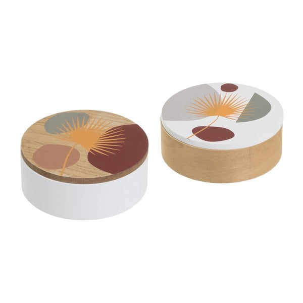 Scatole in set con coperchio/decorative 2 pz ø 17x6,5 cm – Casa Selección