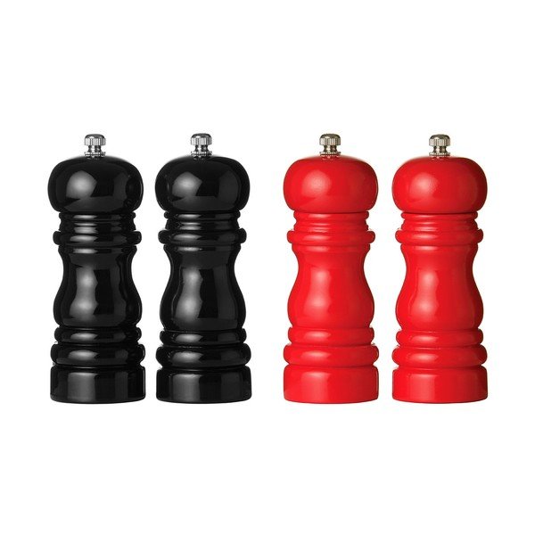 Set di 2 macina pepe e sale in legno rosso - Premier Housewares-image-1