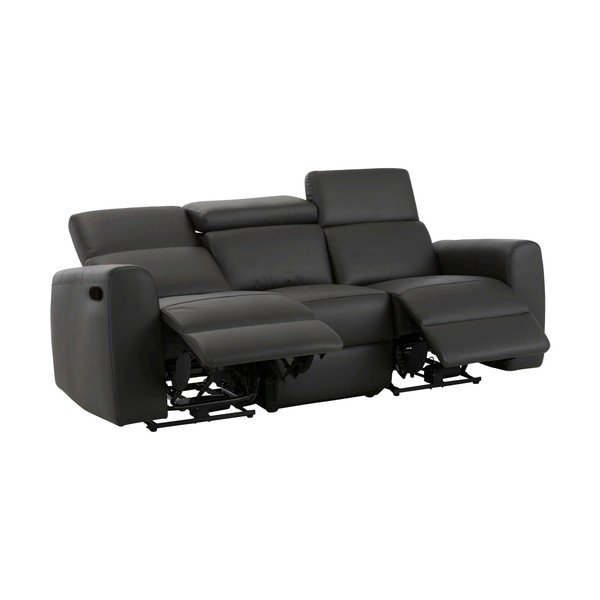 Divano marrone in similpelle 216 cm Capena - Støraa-image-1