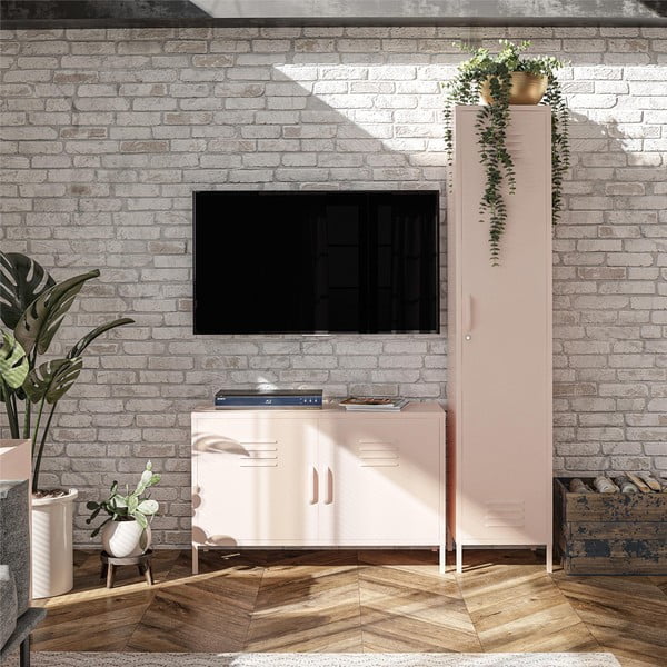 Armadio in metallo rosa 38x185x40 cm Mission District - Støraa-image-1