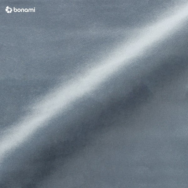 Letto matrimoniale imbottito azzurro con contenitore con griglia 140x200 cm Hauke - Makamii-image-1