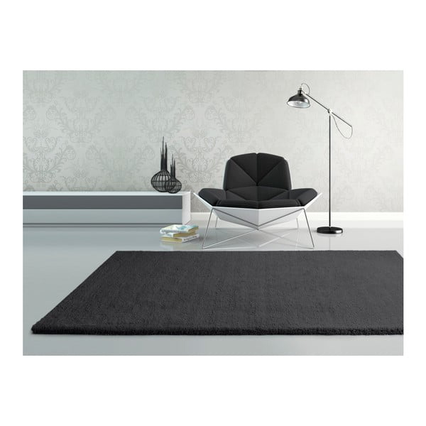 Tappeto nero antracite , 80 x 150 cm Shanghai Liso - Universal-image-1