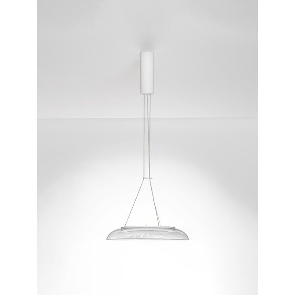 Lampadario LED bianco opaco in alluminio con paralume in vetro acrilico ø 40 cm Mantle – Nova Luce-image-4