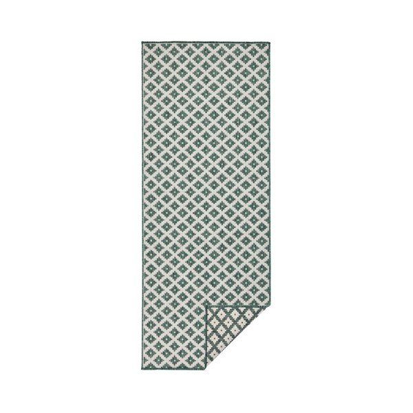 Tappeto da esterno reversibile verde e crema Nizza, 80 x 150 cm - Bougari-image-1