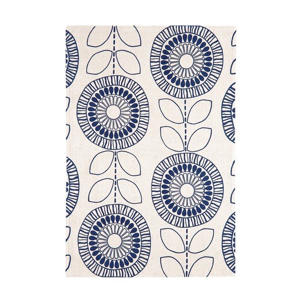 Tappeto Scandi Flower Indigo, 160 x 230 cm - Asiatic Carpets