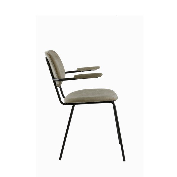 Sedia da pranzo in velluto beige Emma - Light & Living-image-2