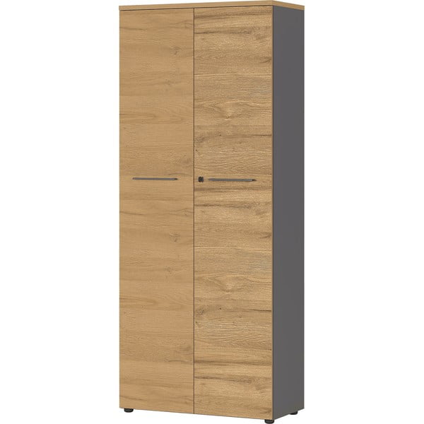Armadio naturale antracite in rovere 80x197 cm Agenda - Germania-image-1