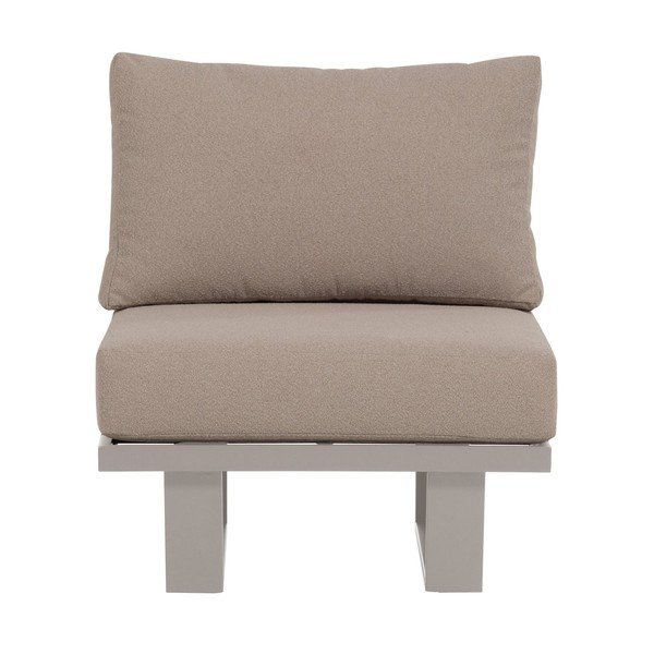 Poltrona da esterno greige in metallo/in imbottito Bear – WOOOD-image-3