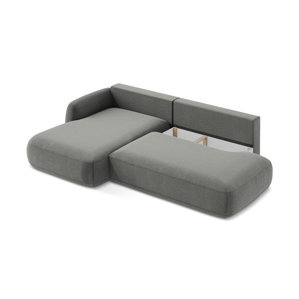 Divano angolare grigio allungabile (con penisola a sinistra/con chaise lounge) Hale – Makamii-image-4