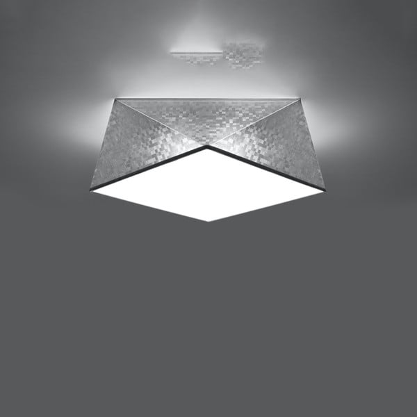 Lampada da soffitto di colore argento 35x35 cm Koma - Sollux-image-1