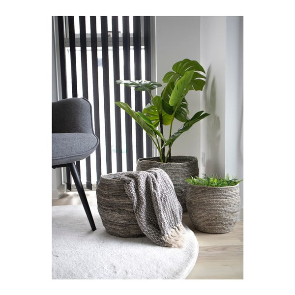 Set di 3 cesti di foglie di mais Tivoli - House Nordic-image-1