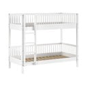 Letto da bambini a castello bianco in faggio massiccio con rete inclusa 90x200 cm Forrest – Vipack