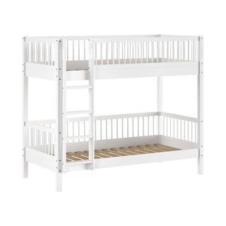 Letto da bambini a castello bianco in faggio massiccio con rete inclusa 90x200 cm Forrest – Vipack