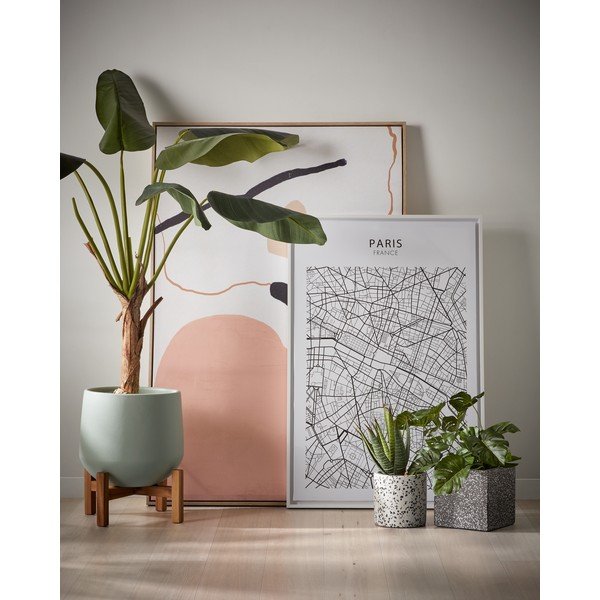 Vaso verde con supporto, altezza 36 cm Denpasar - Kave Home-image-3