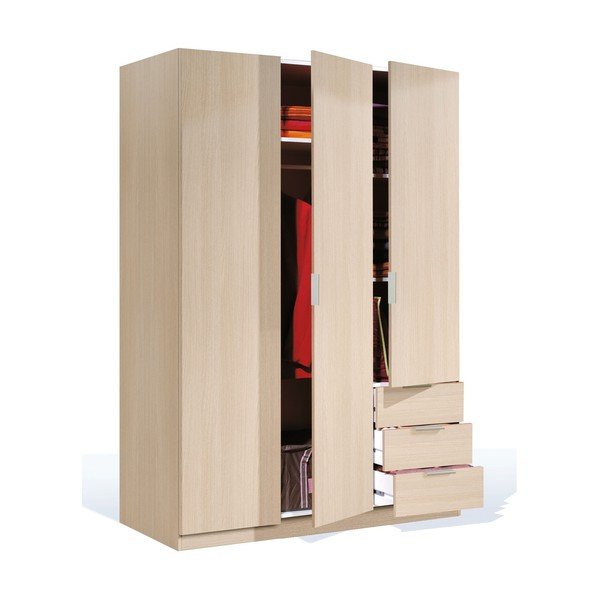 Armadio in legno con 3 cassetti Fiona - Evergreen House