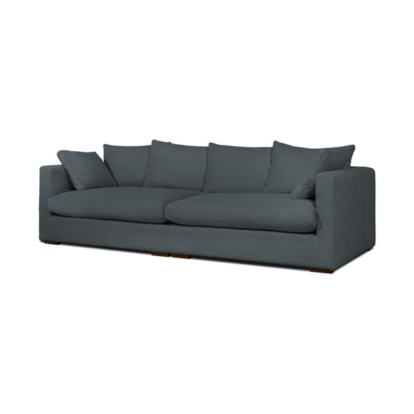 Divano in velluto a coste grigio 266 cm Comfy - Scandic-image-2