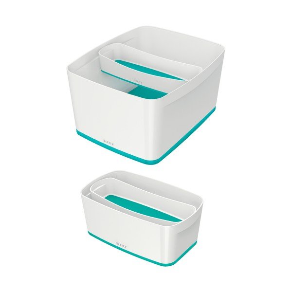 Organizer in plastica bianco-turchese per la cancelleria MyBox - Leitz-image-3