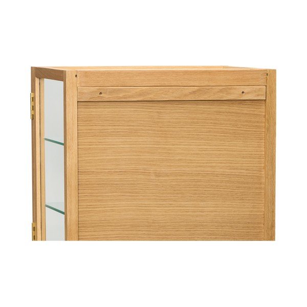 Vetrina di colore naturale con effetto rovere da appendere 40x40x27 cm Poetic – Hübsch-image-2
