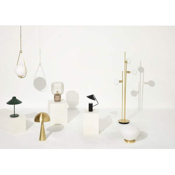 Lampada da tavolo marrone con paralume in vetro (altezza 42 cm) Pirum - Hübsch-image-3