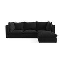 Divano angolare nero (con penisola a destra/con chaise lounge) Manao – Makamii
