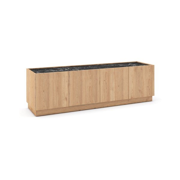Tavolo TV in rovere nero/naturale 160x48 cm Dione - Marckeric-image-2