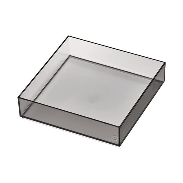 Organizer da bagno nero opaco per cosmetici in plastica riciclata - iDesign-image-2