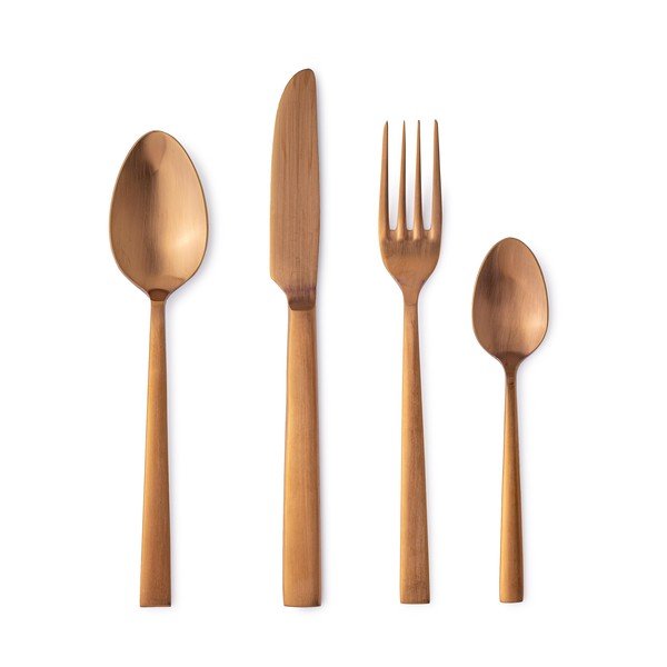Posate color rame in acciaio inox 16 pz per 4 persone Hestia – Bizzotto