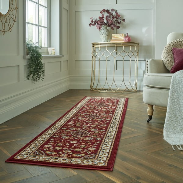 Runner rosso 66x300 cm Sherborne - Flair Rugs-image-1