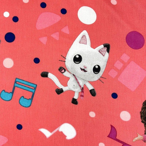 Lenzuolo con angoli per bambini in cotone per letto singolo 90x200 cm Gabby's Dollhouse – Jerry Fabrics-image-2