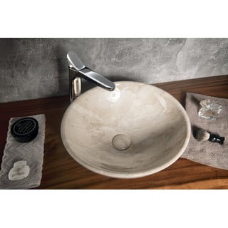 Lavabo rotondo beige in ceramica ø 42 cm Dalma – Sapho