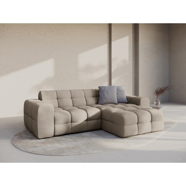 Divano angolare marrone (con penisola a destra/con chaise lounge) Kendal – Micadoni -image-1