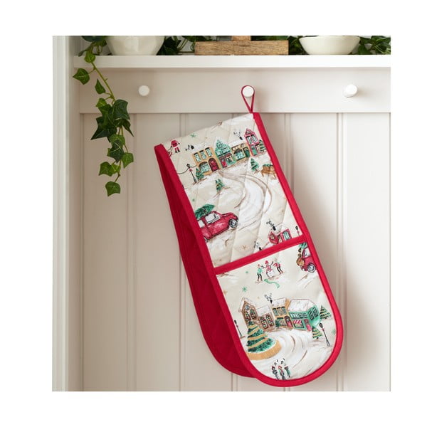 Doppio guanto da cucina in cotone Christmas Town – Catherine Lansfield-image-2
