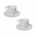 Tazzine in set bianche in new bone china 2 pz 80 ml Queen – Brandani