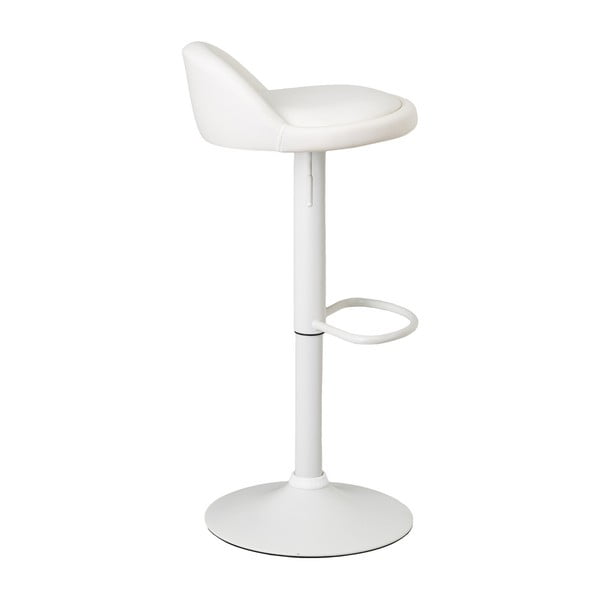Sgabelli da bar bianchi ad altezza regolabile in similpelle in set di 2 (altezza seduta 72 cm) - Casa Selección-image-2