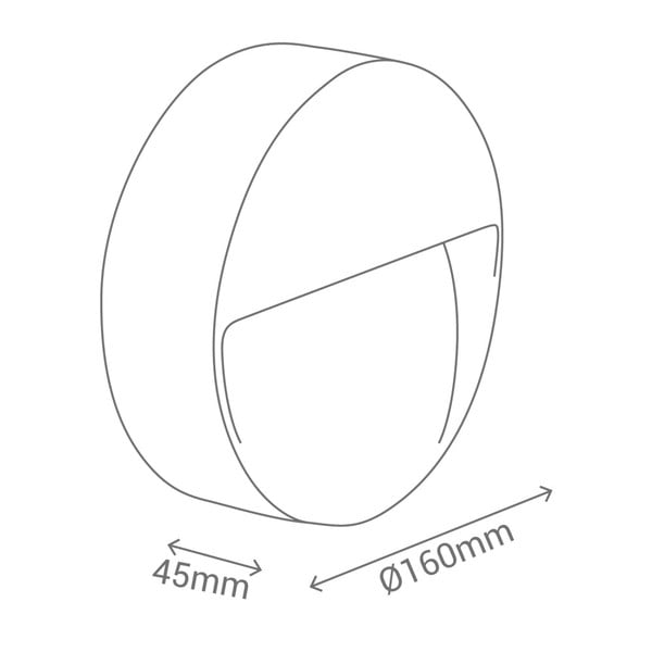Lampada da parete rotonda grigio scuro , ø 15 cm Kamal - SULION-image-2