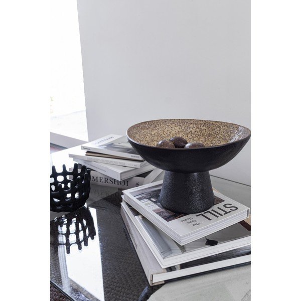 Ciotola nera/beige in gres ø 31,5 cm By Hand  – Mette Ditmer Denmark-image-2