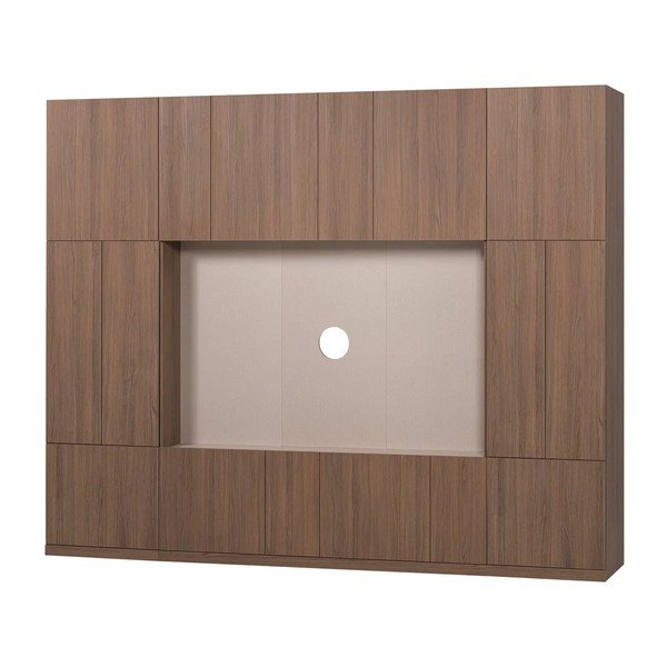 Mobile TV componibile colore naturale scuro 268x215 cm Build – WOOOD-image-2